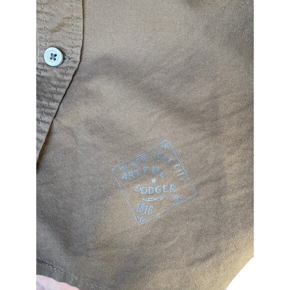Artful Dodger Olive Green The Bronson Oxford Long Sleeve Button Down - M - Picture 5 of 8
